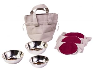 Assam Klangschalenbeutel Set mit Tasche